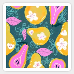 Pretty pears and flowers Sticker